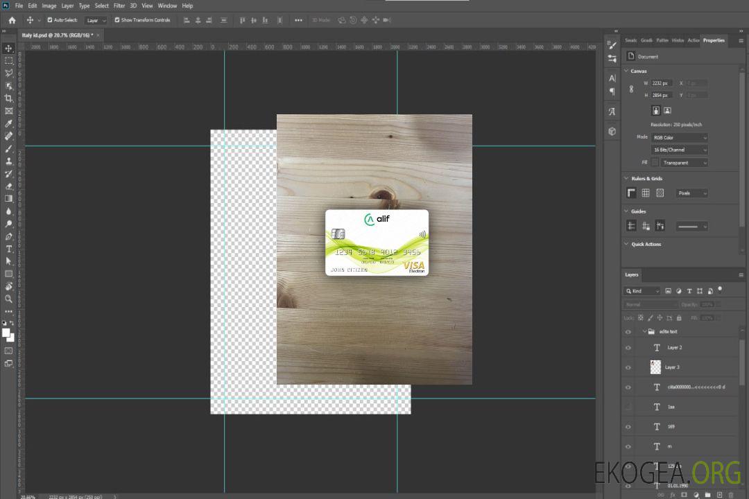 Tadjikistan Alif Bank carte électronique visa photolook avant template